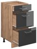 Vicco Küchenschrank Küchenzeile R-Line, Anthrazit Hochglanz, Schubladenunterschrank 40 cm, ohne AP Bild 2
