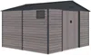 Vente-unique - ADELMO Gartenhaus Metall GrauBraun - B 309 cm x H 229 cm x L 330 cm Bild 4