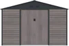 Vente-unique - ADELMO Gartenhaus Metall GrauBraun - B 309 cm x H 229 cm x L 330 cm Bild 3