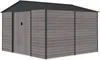 Vente-unique - ADELMO Gartenhaus Metall GrauBraun - B 309 cm x H 229 cm x L 330 cm Bild 5