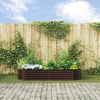 vidaXL Hochbeet Braun 240 x 80 x 44 cm Stahl 42008139 Bild 4