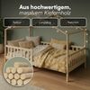 Bellabino 'Bia' Hausbett 120x200 cm mit Matratze, natur, Kiefer Massivholz, Montessori Kinderbett mit Rausfallschutz und Lattenrost Bild 5