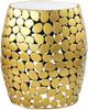 Design Beistelltisch rund 40cm aus Aluminium gold & weißer Marmor Tischplatte – Couchtisch Alu – Metall Wohnzimmertisch Dekotisch Handmade Bild 1