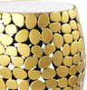 Design Beistelltisch rund 40cm aus Aluminium gold & weißer Marmor Tischplatte – Couchtisch Alu – Metall Wohnzimmertisch Dekotisch Handmade Bild 5