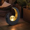 LED Solarlampe, Halbmond, schwarz gold, Glaskugel, H 30,5 cm Bild 2