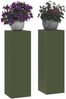 vidaXL Pflanzenständer 2 pcs Olivgrün 24 x 24 x 75 cm Stahl 865823 Bild 3