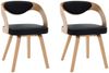 vidaXL Esszimmerstühle 2 Stk. Schwarz Bugholz und Kunstleder [283105] Bild 2