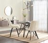 CLP Esszimmerstuhl Lewes Samtbezug 360 Grad drehbar und gepolstert,creme Bild 3