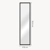 Standspiegel Giovinazzo 150x35 cm neigbar Schwarz [en. casa] Bild 2