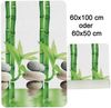Ekershop Badematte Bambus mit Stein Badteppich Badvorleger für Dusche WC Duschvorhang, rutschhemmend beschichtet, fußbodenheizungsgeeignet, schnell trocknend, Polyester, 50 cm x 60 cm, Bamboo Bild 3