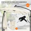 ML-DESIGN Sonnenschirm Ampelschirm mit/ohne LED Solar Ständer Abdeckung Windsicherung Ø330 cm, Gartenschirm UV50+ Sonnenschutz wasserabweisend 360° drehbar & neigbar Bild 3
