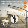 ML-DESIGN Sonnenschirm Ampelschirm mit/ohne LED Solar Ständer Abdeckung Windsicherung Ø330 cm, Gartenschirm UV50+ Sonnenschutz wasserabweisend 360° drehbar & neigbar Bild 4