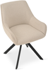 GOEURVANT 1178 Esszimmerstühle 6er-Set, 360° Drehbar, Webstoff - Beige Stoff Bild 4