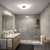 LED Deckenleuchte, opal, chrom, IP44, D 29 cm Bild 4