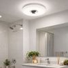 LED Deckenleuchte, opal, chrom, IP44, D 29 cm Bild 5