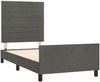 Einzelbettgestell Design für Erwachsene ohne Matratze Dunkelgrau 80x200 cm Samt d4641e Bild 4
