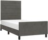 Einzelbettgestell Design für Erwachsene ohne Matratze Dunkelgrau 80x200 cm Samt d4641e Bild 3