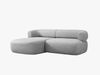 Micadoni 5-Sitzer Ecksofa Jenny Kleine Version Links Chenille Perfect Harmony Silber Bild 3
