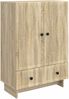 vidaXL Sideboard Sonoma-Eiche 66 x 34,5 x 95 cm Holzwerkstoff 893977 Bild 2