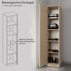 Home Collective Aktenschrank Bücherregal Kleiderschrank Regal 50 cm breit 180cm hoch Schrank (Regal Wand schmal Holz für Schlafzimmer Flur Keller Büro) Mehrzweckschrank mit 4 verstellbaren Einlegeböden Aktenschrank Sonoma Bild 4