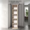 Home Collective Aktenschrank Bücherregal Kleiderschrank Regal 50 cm breit 180cm hoch Schrank (Regal Wand schmal Holz für Schlafzimmer Flur Keller Büro) Mehrzweckschrank mit 4 verstellbaren Einlegeböden Aktenschrank Sonoma Bild 3