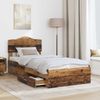vidaXL Bettrahmen mit Kopfteil Altholz 90 x 200 cm Holzwerkstoff 3413245 Bild 3