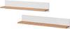 OTTO home Wandregal Ribe,2er Set,teilmassiv mit massiver Ablagefläche, Breite: je 90 cm, Set 2-tlg, Ablageflächen in Massivholz Bild 2