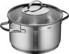 Silit Achat Kochtopf groß 20cm, Glasdeckel, Fleischtopf Induktion 3,3l, Edelstahl teilmattiert, unbeschichtet, backofengeeignet Bild 2