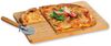 Pizza-Schneide-/Servierbrett mit Schneider - Bambus - 40 x 30cm Bild 2
