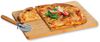 Pizza-Schneide-/Servierbrett mit Schneider - Bambus - 40 x 30cm Bild 1