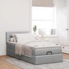 vidaXL Ottoman-Bett mit Matratze Hellgrau 80x200 cm Stoff 3311414 Bild 3