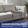 CEPEWA Beistelltisch Beistelltisch grau rund Eisen PVC 37x42,5 cm Tisch Industriedesign Bild 3