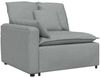 vidaXL Modulares Sofa mit Kissen Stoff Hellgrau 3321147 Bild 3