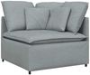 vidaXL Modulares Sofa mit Kissen Stoff Hellgrau 3321147 Bild 5