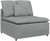 vidaXL Modulares Sofa mit Kissen Stoff Hellgrau 3321147 Bild 4