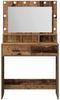 vidaXL Schminktisch mit Regal Altholz 79 x 41 x 135 cm Holzwerkstoff 865089 Bild 5