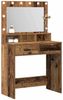 vidaXL Schminktisch mit Regal Altholz 79 x 41 x 135 cm Holzwerkstoff 865089 Bild 3