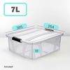 KONZEPT Aufbewahrungsbox mit Deckel, Stapelbox, BPA-frei, robuster Verschlussclips (Plastikbox Aufbewahrung Regalbox Spielzeugbox), 6 Größen wählbar 7 L- 14 L - 21 L - 32 L - 55 L - 80 L Bild 2