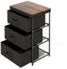 COSTWAY Nachttisch, mit 3 klappbarem Stoffschubladen, Metallrahmen, 30 x 40 x 62 cm Bild 5