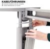 bümö höhenverstellbarer Eckschreibtisch U-Serie 200x120 Nussbaum, Gestell in Silber - Schreibtisch L Form, großer Tisch für's Büro, Computertisch höhenverstellbar, US-82-N-S Bild 2