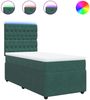vidaXL Boxspringbett mit Matratze Dunkelgrün 90x200 cm Samt 3294547 Bild 2