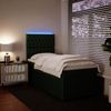 vidaXL Boxspringbett mit Matratze Dunkelgrün 90x200 cm Samt 3294547 Bild 4