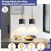 ZMH Pendelleuchte Esstisch E27 2 Flammig Vintage Schwarz Gold Höhenverstellbar Hängeleuchte Kücheninsel Essbereich Ohne Leuchtmittel Bild 2