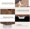 Woltu Bücherregal, 1-tlg, Standregal mit 3 Türen, MDF, 6 Fächer, Anti-Kipp-Vorrichtung Bild 3