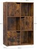 Woltu Bücherregal, 1-tlg, Standregal mit 3 Türen, MDF, 6 Fächer, Anti-Kipp-Vorrichtung Bild 2