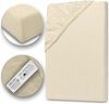 Jersey Spannbettlaken 140-160x200 100% Baumwolle weich bügelfrei komfort Beige Bild 5