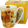 DUO ART GALLERY Klassischer Becher 360 ml SUNFLOWERS inspired by Van Gogh New Bone China Porzellan Bild 2