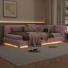 Schlafsofa mit Bettfunktion und Lattenrost, 90x200 cm, Polsterbett, Einzelbett, Jugendbett, Bezug aus Vlies Bild 3