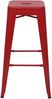 Barhocker HWC-A73, Barstuhl Tresenhocker, Metall Industriedesign stapelbar ~ rot Bild 3