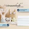 Traumhaft gut schlafen Spannbetttuch für Kinder, 100% Baumwolle, 70x140 cm, versch. Farben, Farbe: Weiß, Größe: 70 x 140 cm Bild 4